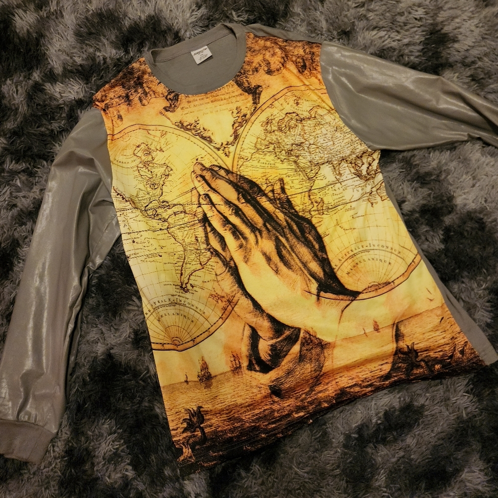 Prayer hands long sleeve tshirt